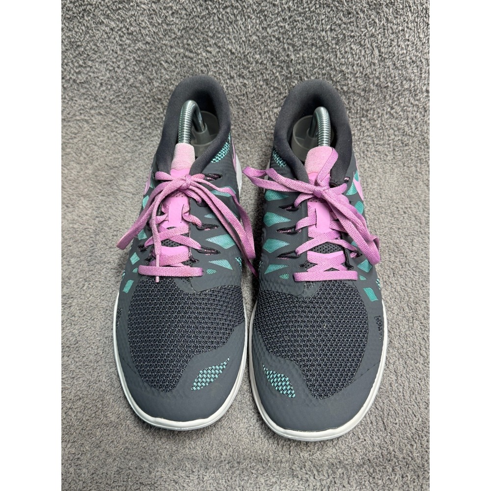 Nike Free 5.0 TR‎ Fit 4 Women's Training Shoes Gray Pink Teal 642199-061 Size 10